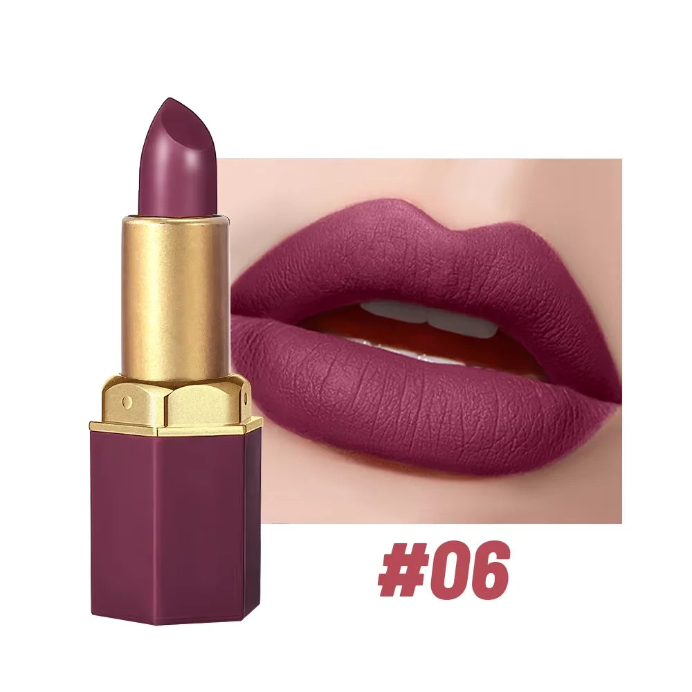 6 Colors Sexy Matte Lipstick Waterproof