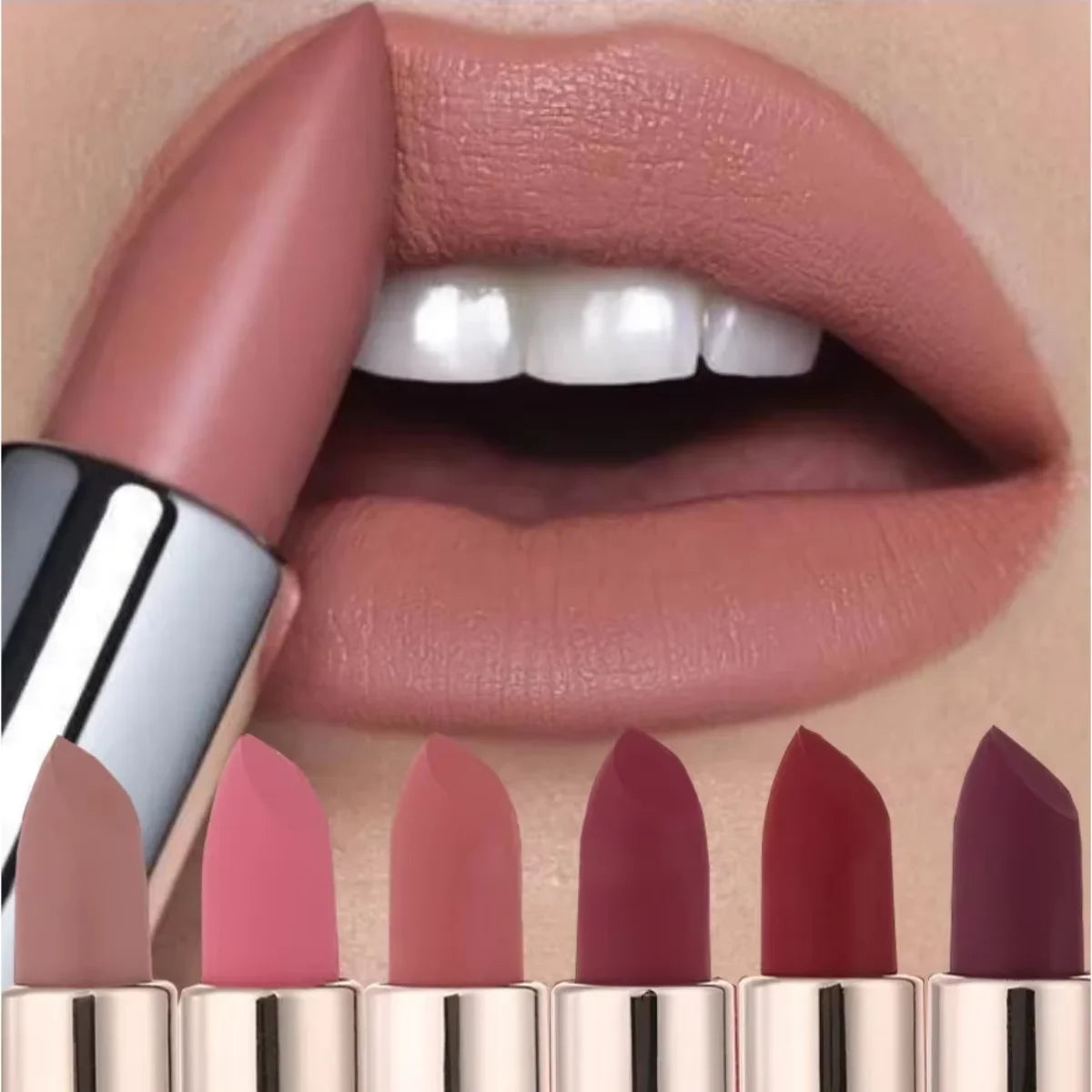 6 Colors Sexy Matte Lipstick Waterproof