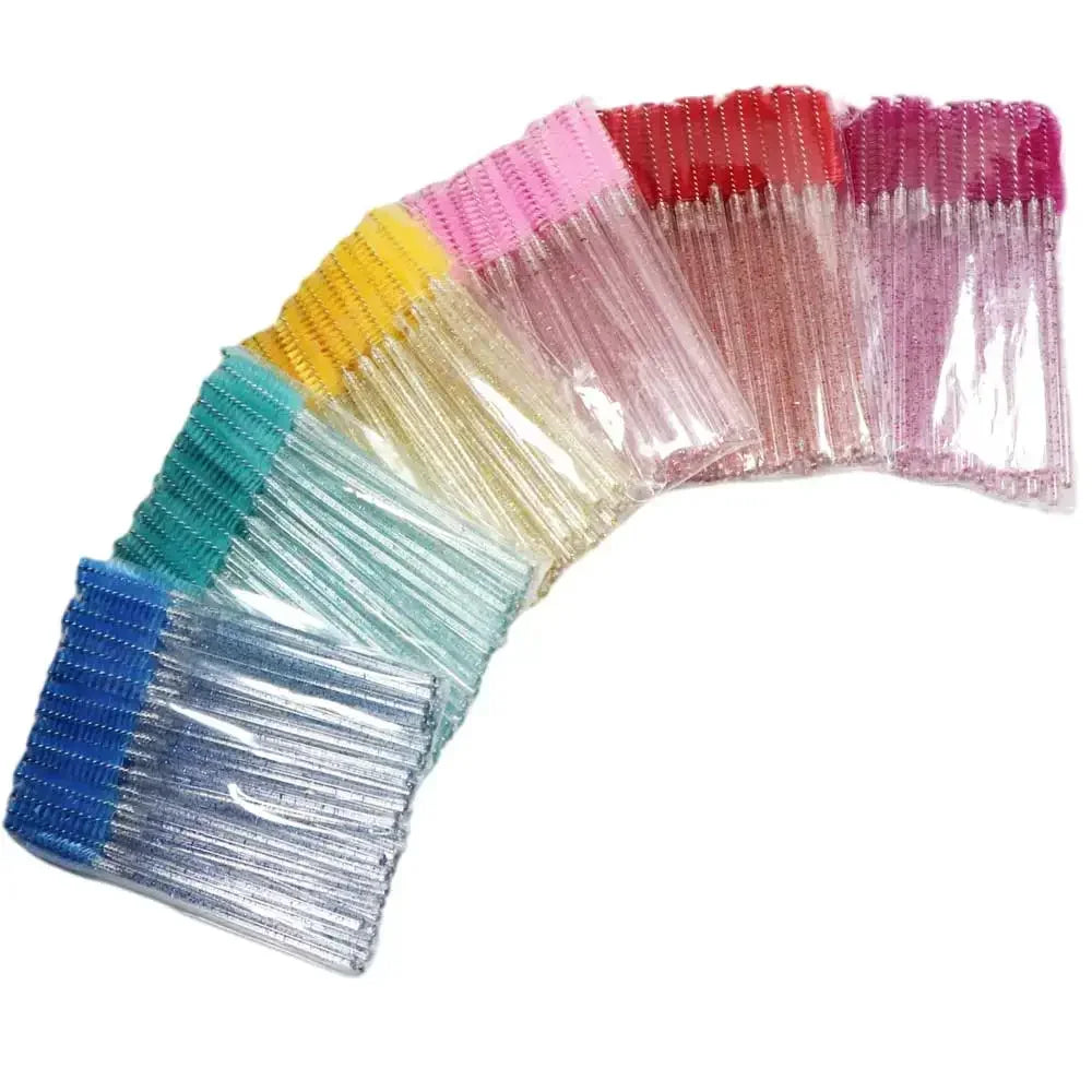 Disposable Crystal Eyelashes Brush Comb 50Pcs