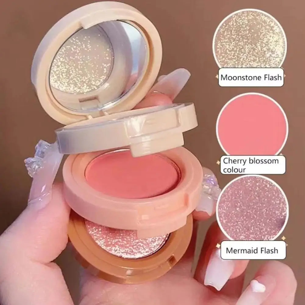 3 In 1 Blush Highlighter Palette