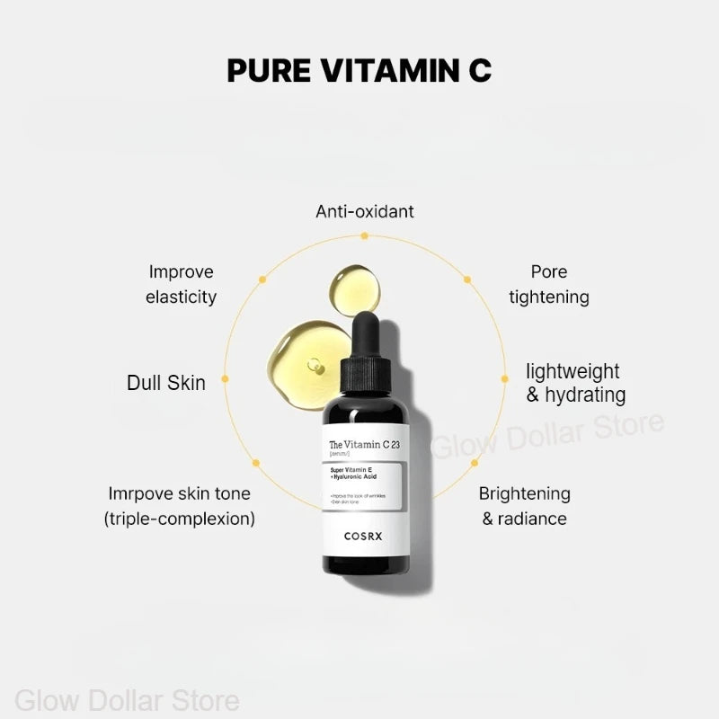COSRX Pure Vitamin C 23% Serum Vitamin E Hyaluronic Acid,Brighteningand Hydrating Facial Serum Fade Fine Lines Korean Skin Care