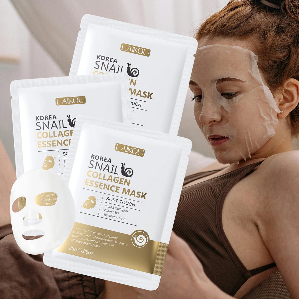 LAIKOU Korea Snail Collagen Essence Mask Hydrating