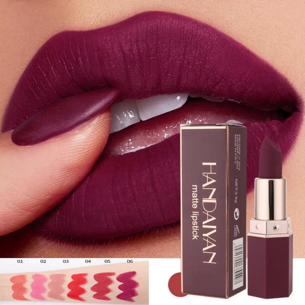6 Colors Sexy Matte Lipstick Waterproof