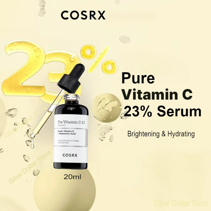 COSRX Pure Vitamin C 23% Serum Vitamin E Hyaluronic Acid,Brighteningand Hydrating Facial Serum Fade Fine Lines Korean Skin Care